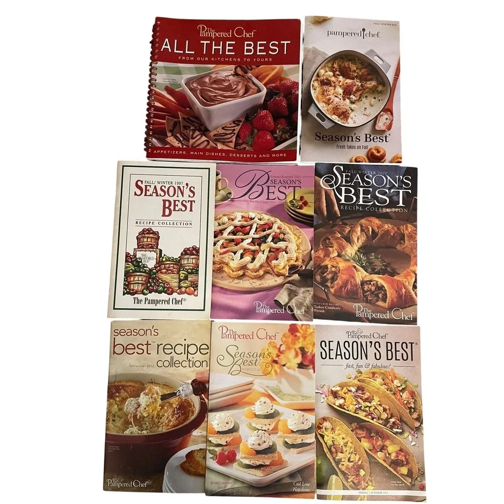 Pampered Chef Season's‎ Best Lot Of 12 Recipe Cookbooks Vintage 90s Cooking